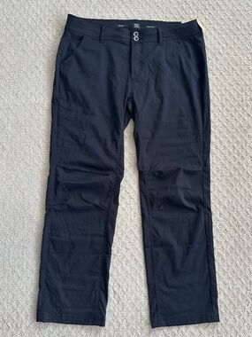Prana Halle Straight Leg Hiking Pants Black Size 16 Stretch Outdoors Casual NWT